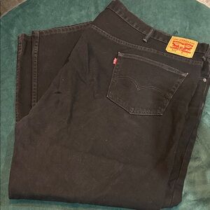Levi's 505 Men's Straight Jeans in Black 58 x 29
